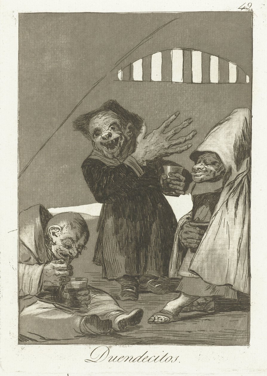 kobolds nisser The Whims (serietitel) av Francisco de Goya