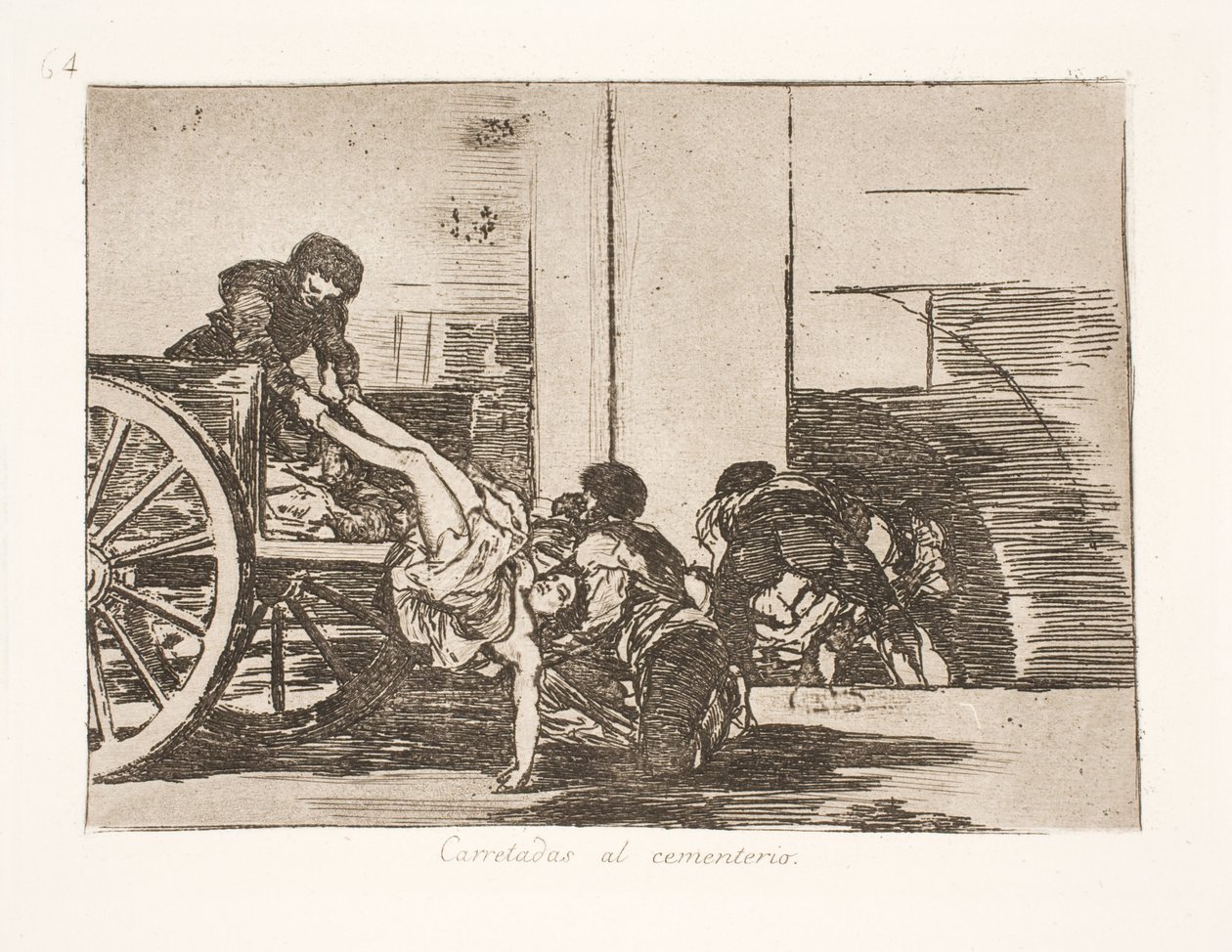 Kört på vagn till kyrkogården (64) av Francisco de Goya