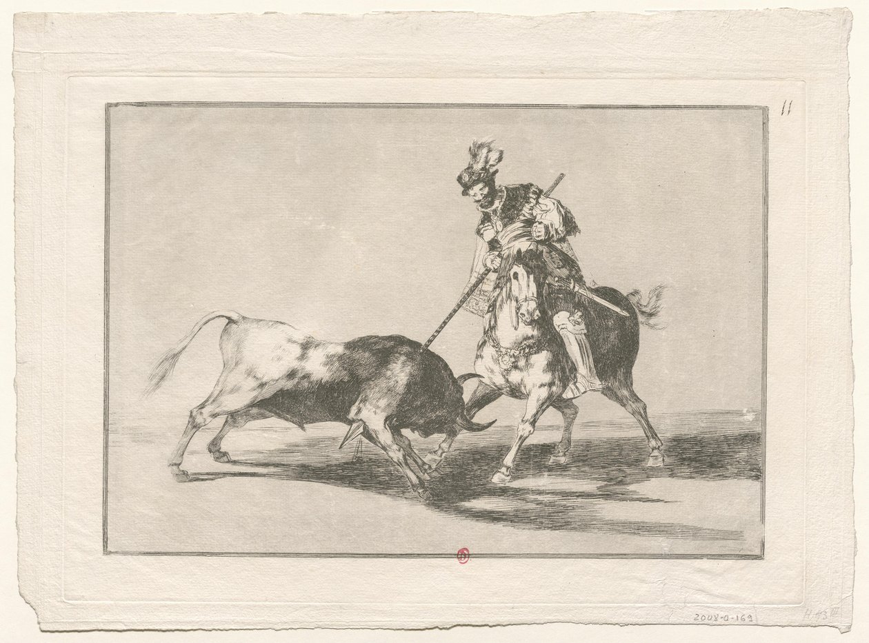Tjurfäktning, nr 11 av Francisco de Goya