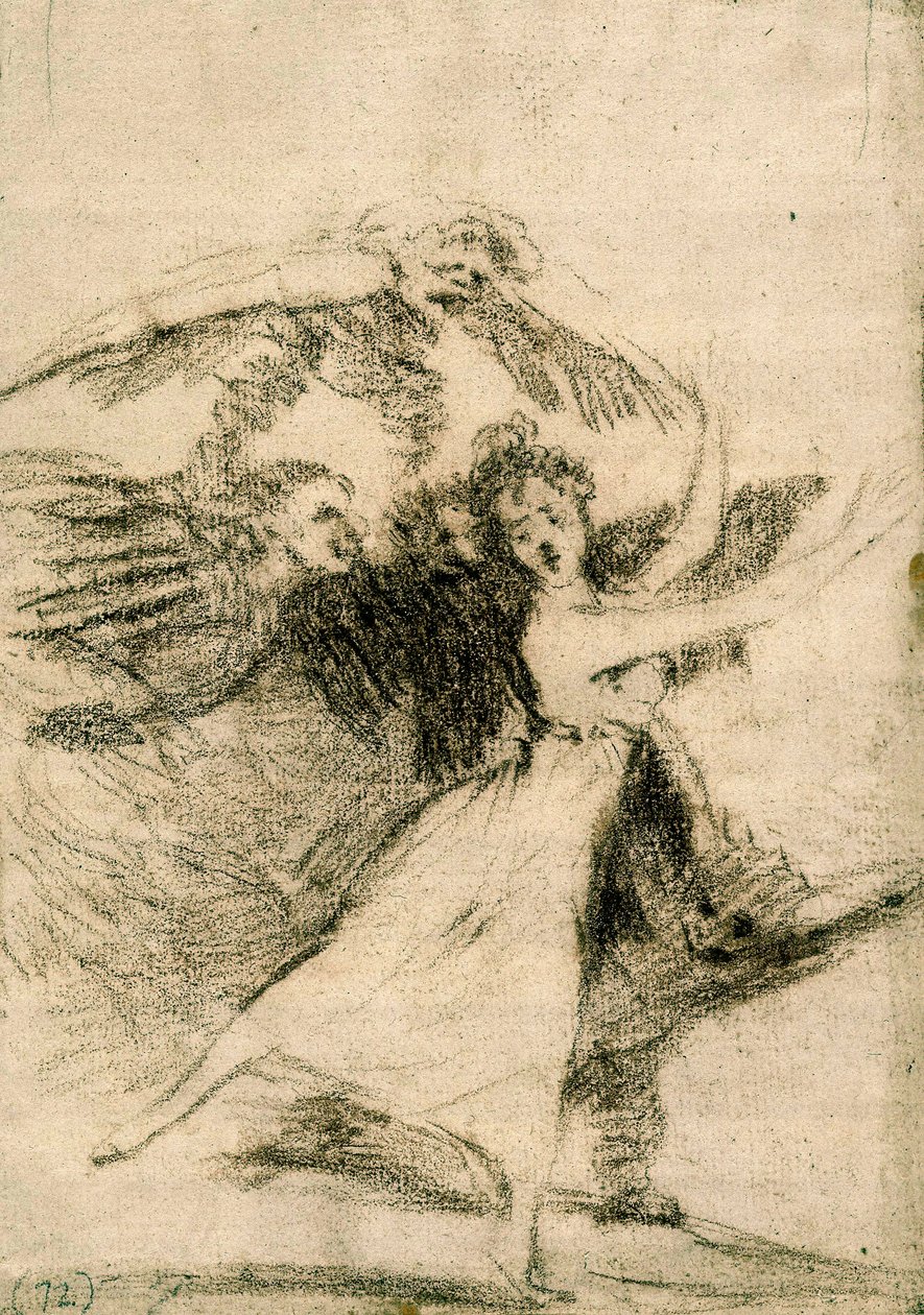 "Los Caprichos": Du kommer inte att fly av Francisco de Goya