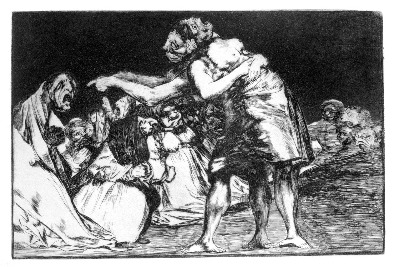Äktenskaplig mardröm, 1819-1823 av Francisco de Goya
