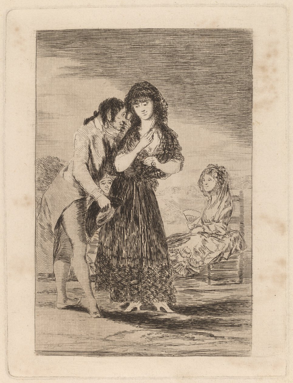 Ni asi la distingue (även så kan han inte göra henne ut) av Francisco de Goya