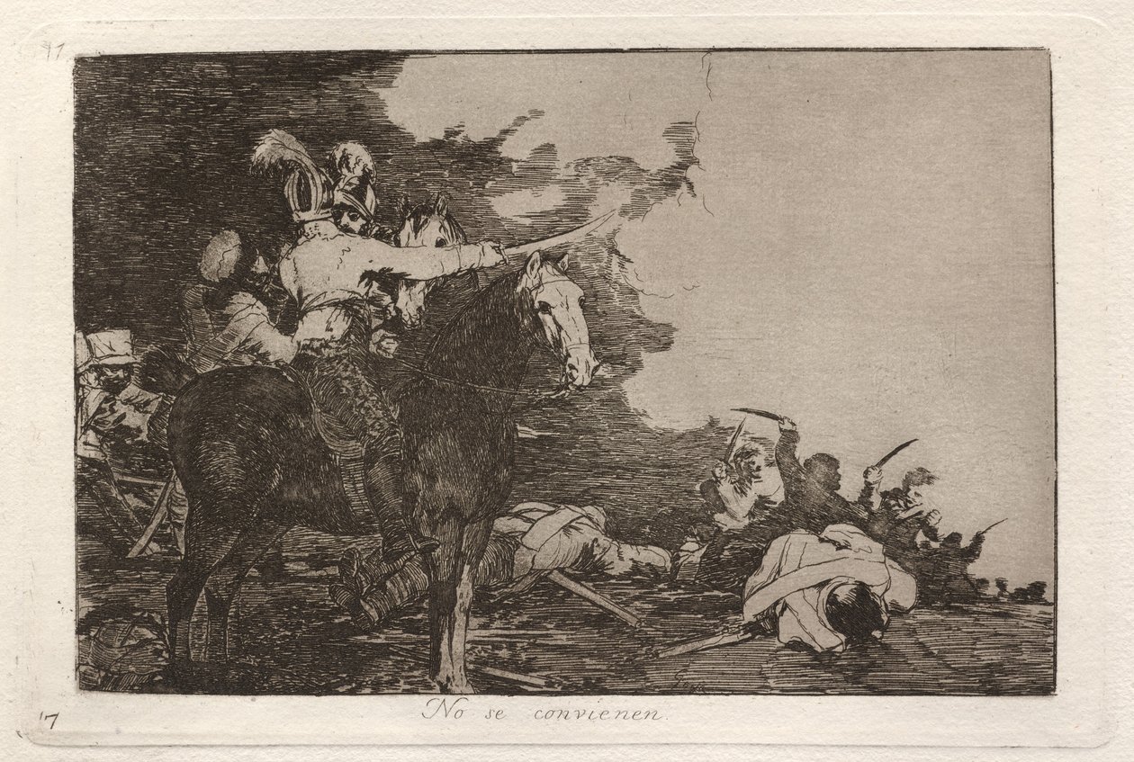 No se convienen (De håller inte med) av Francisco de Goya