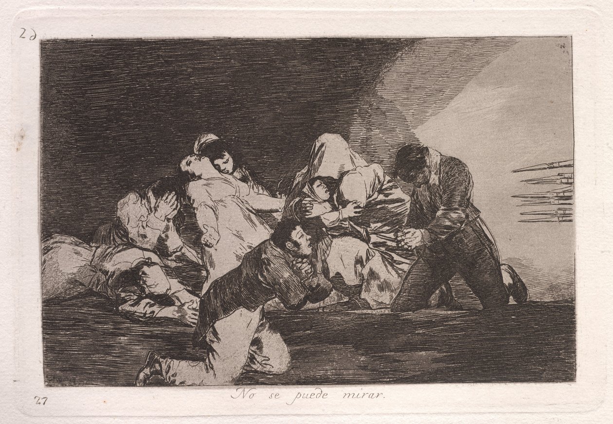 Kan inte titta (Man kan inte titta) av Francisco de Goya