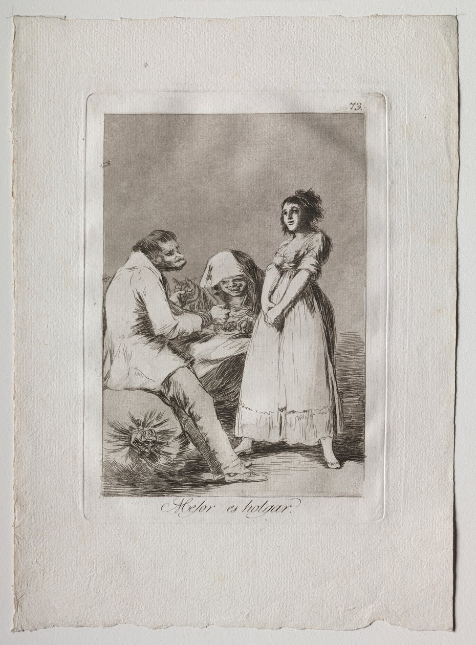 Ochenta Caprichos: Det är bättre att vara lat av Francisco de Goya