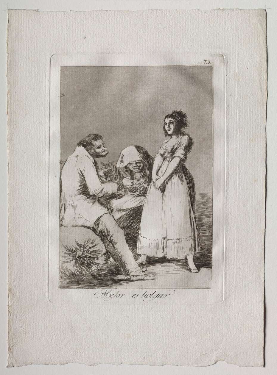 Ochenta Caprichos: Det är bättre att vara lat, 1793-1798. av Francisco de Goya