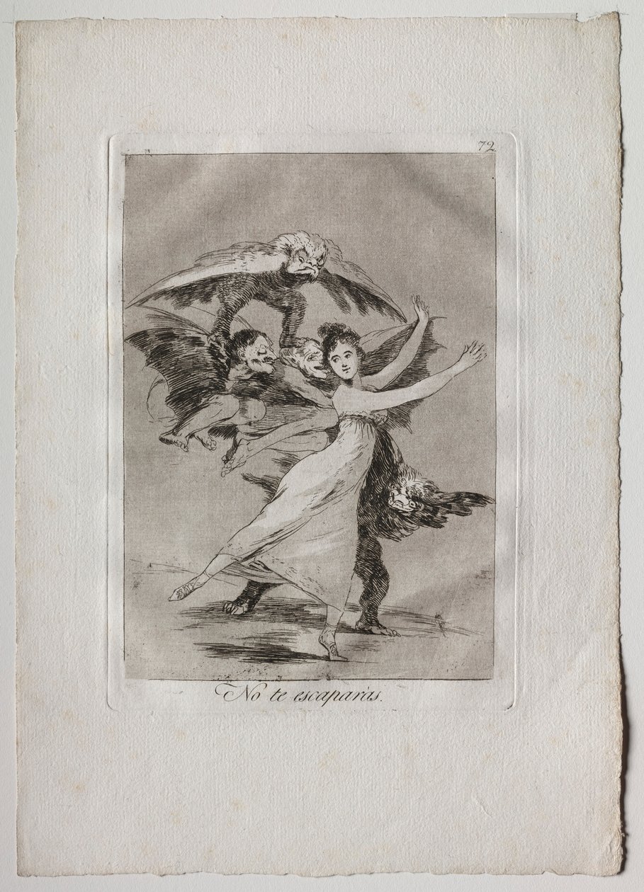 Ochenta Caprichos: Du kommer inte att fly, 1793-1798. av Francisco de Goya