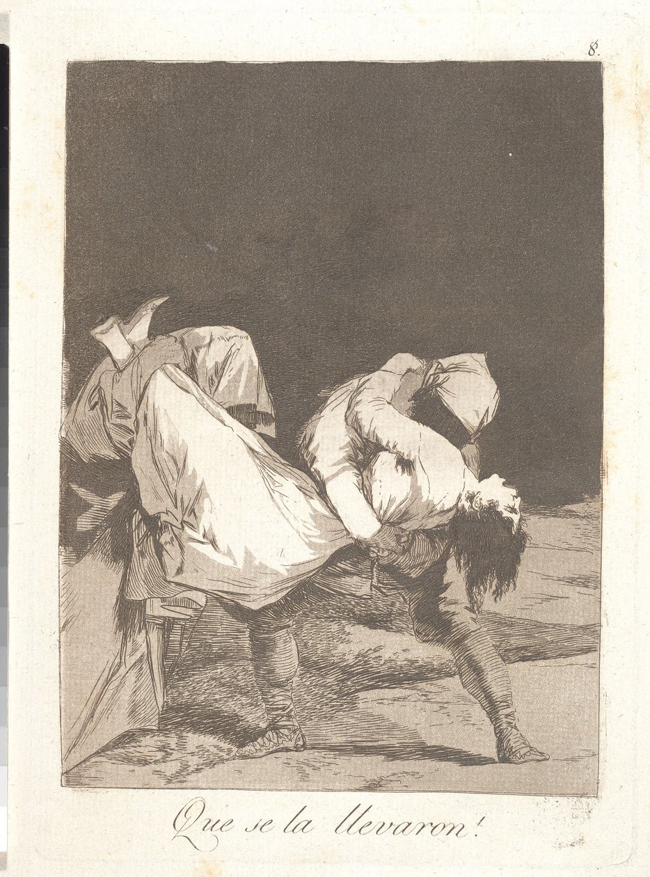 Och de släpar bort henne av Francisco de Goya