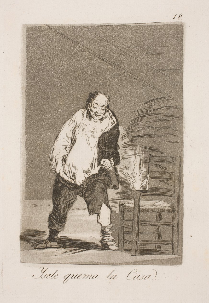 Och de bränner upp hans hus av Francisco de Goya