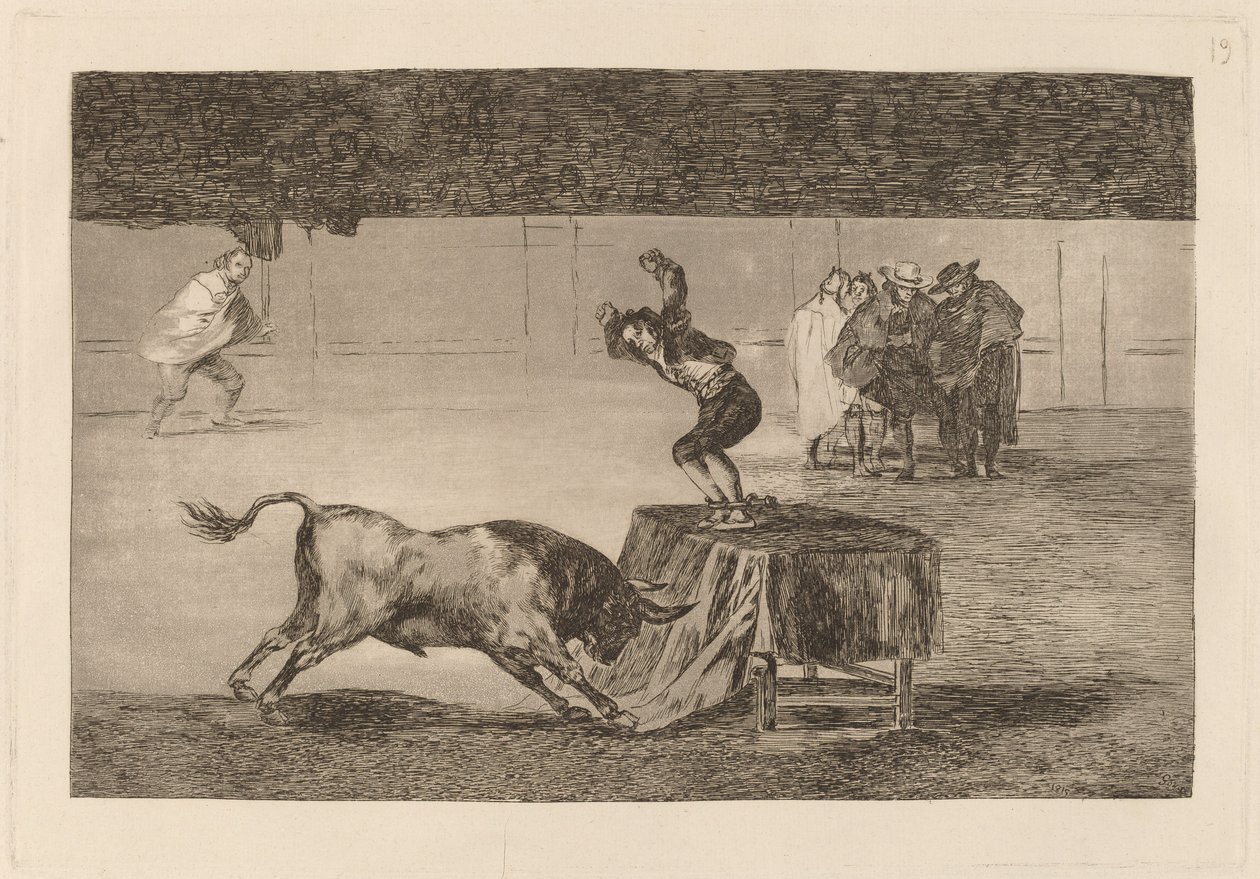 En annan galenskap av honom på samma torg (Another Madness of His in the Same Ring) av Francisco de Goya