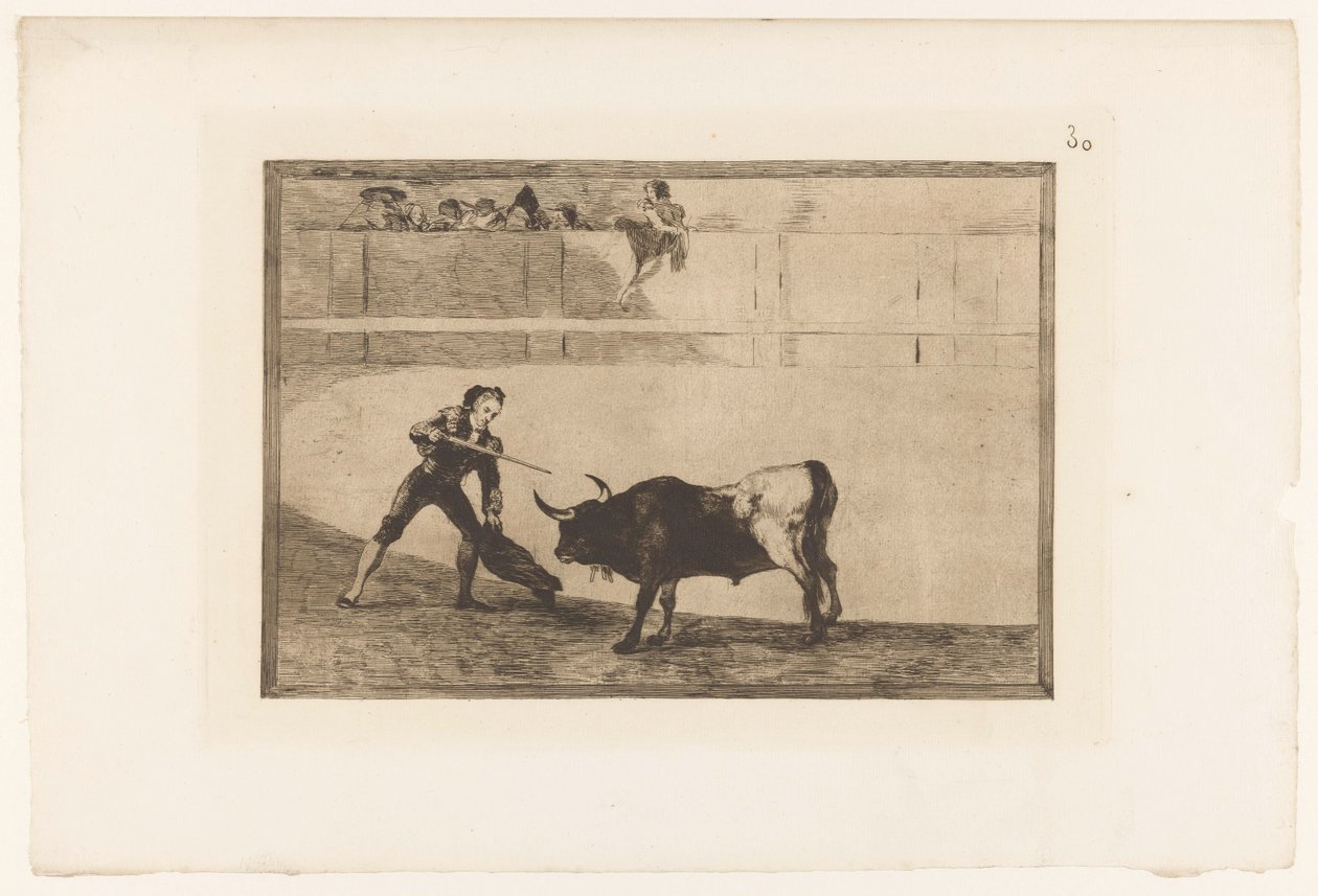 Pedro Romera Martínez skrev en stjärna Pedro Romero dödar en stående tjur Stierengevechten (serietitel) La Taureamachie (serietitel) Tjurfäktning (serietitel) av Francisco de Goya