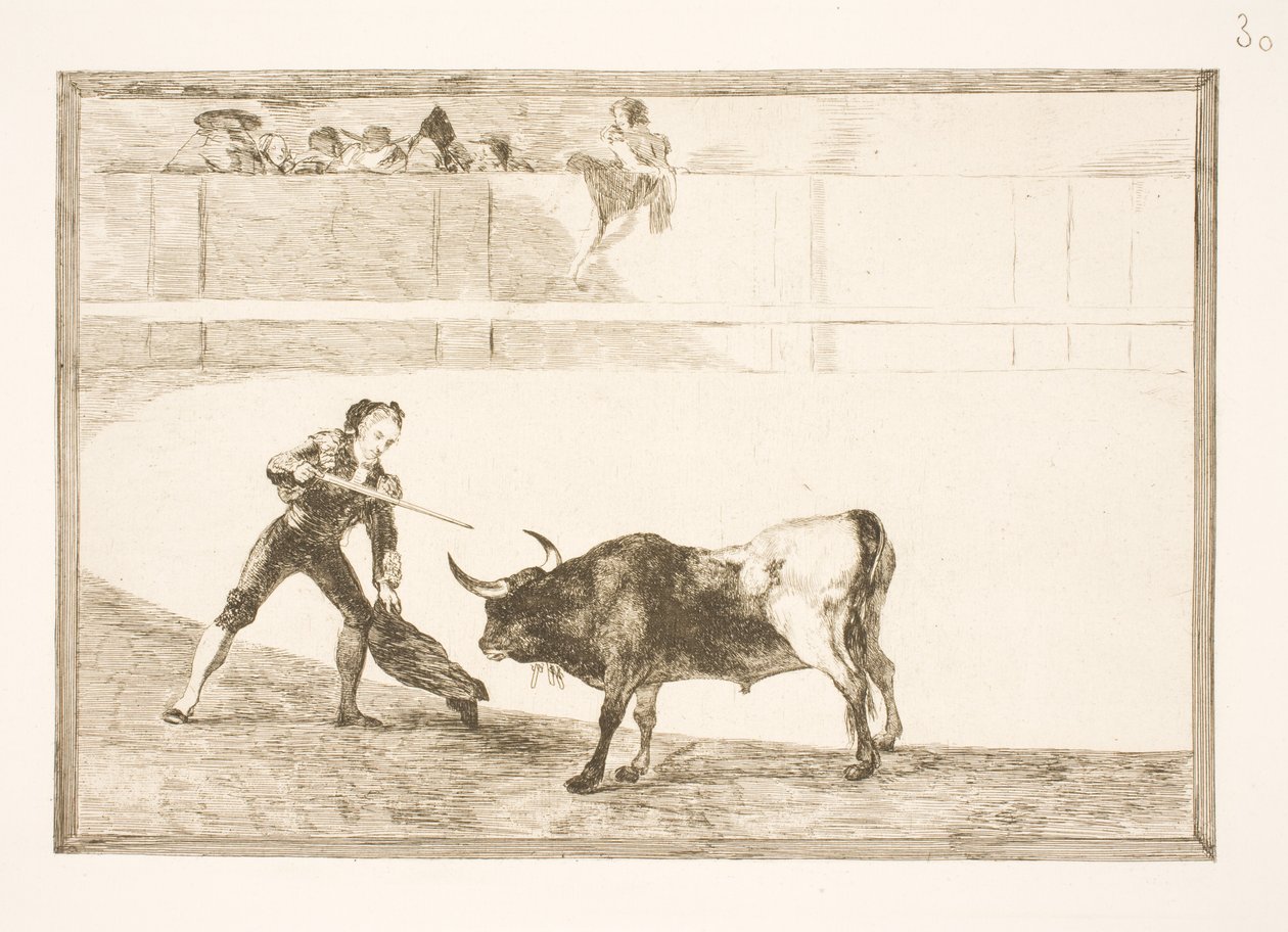 Pedro Romero dödar den lama tjuren av Francisco de Goya