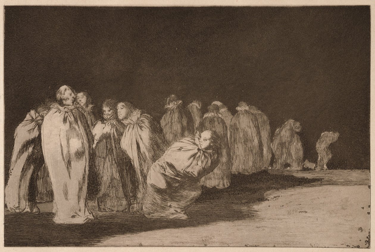 Människorna i säckar (Los ensacados), ur serien Los Disparates av Francisco de Goya