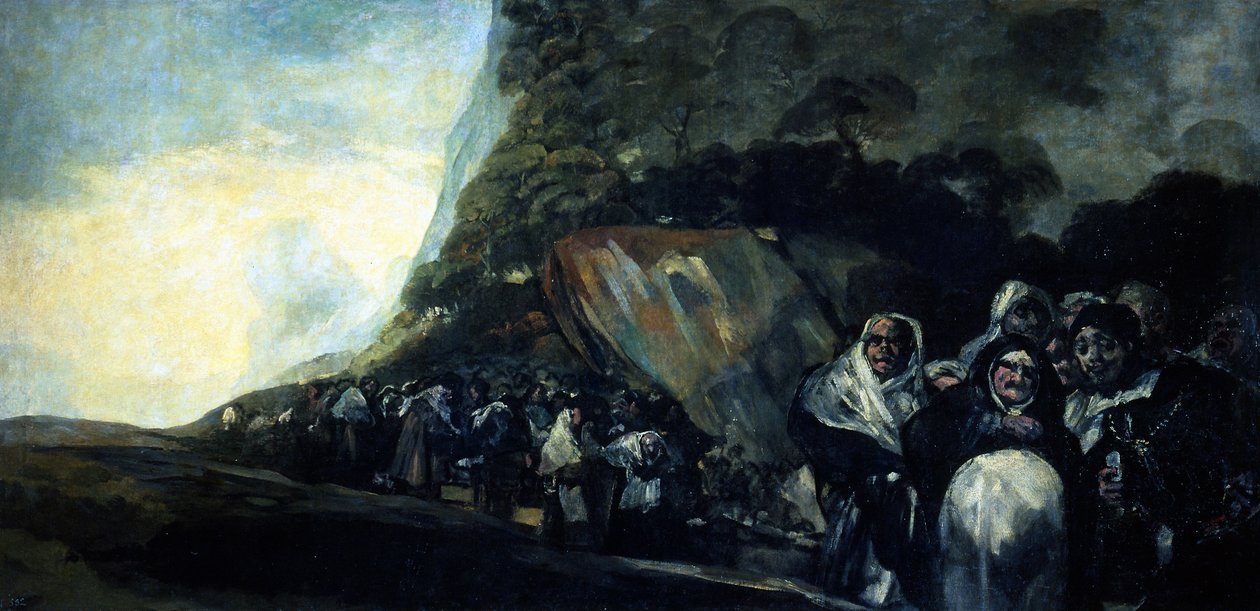 Pilgrimsfärd till fontänen San Isidro av Francisco de Goya