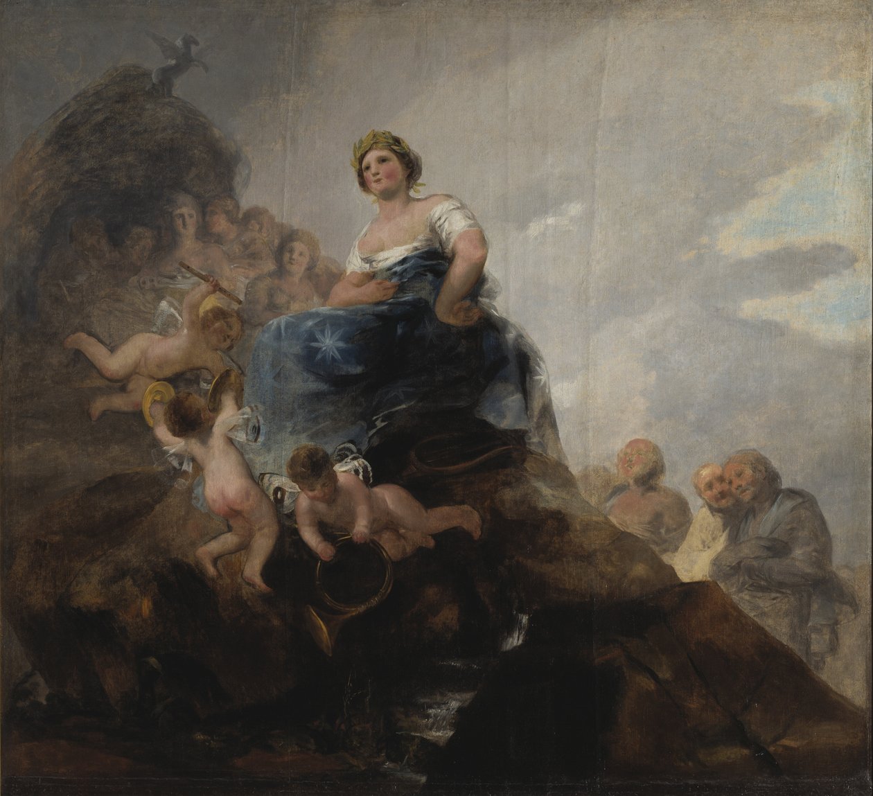 Poesie et poetes - Poesi och poeter, av Goya, Francisco, de (1746-1828). Olja på duk. Mått: 298x326 cm. Nationalmuseum Stockholm av Francisco de Goya