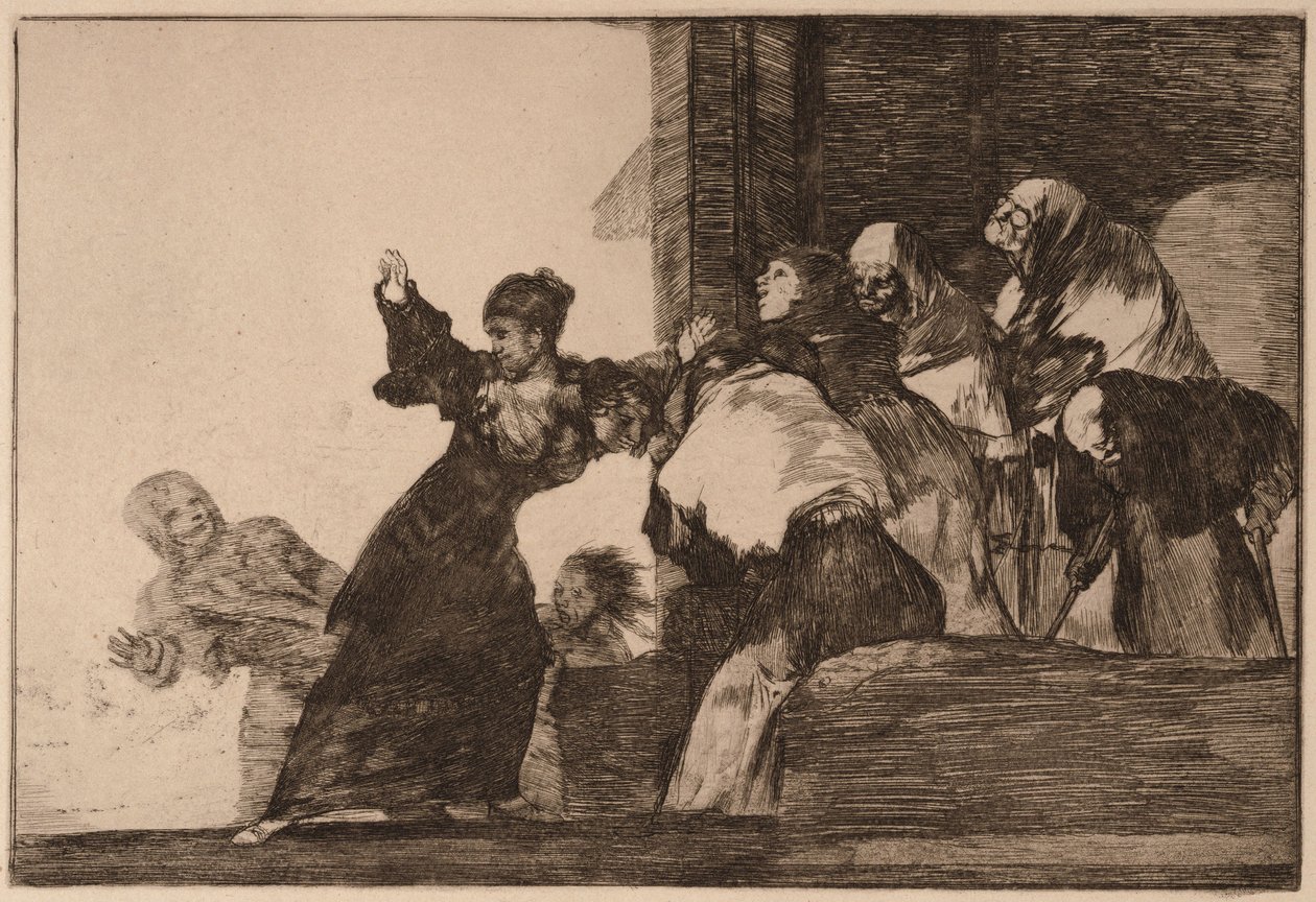 Fattig dårskap (Disparate pobre), ur serien Los Disparates av Francisco de Goya