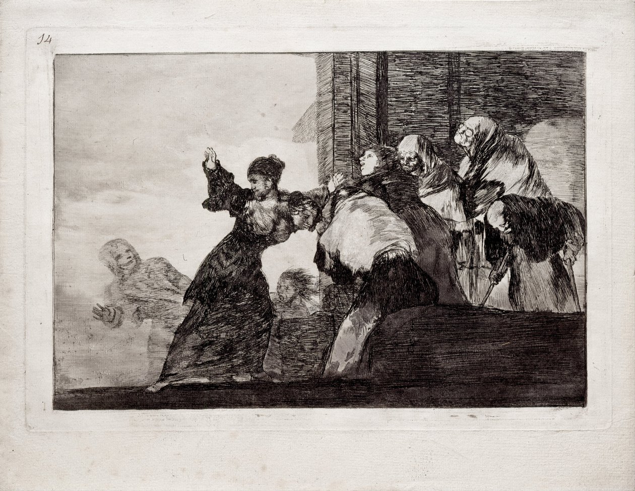 Poor Folly från serien Los Disparates Follies, 1815-1819 av Francisco de Goya