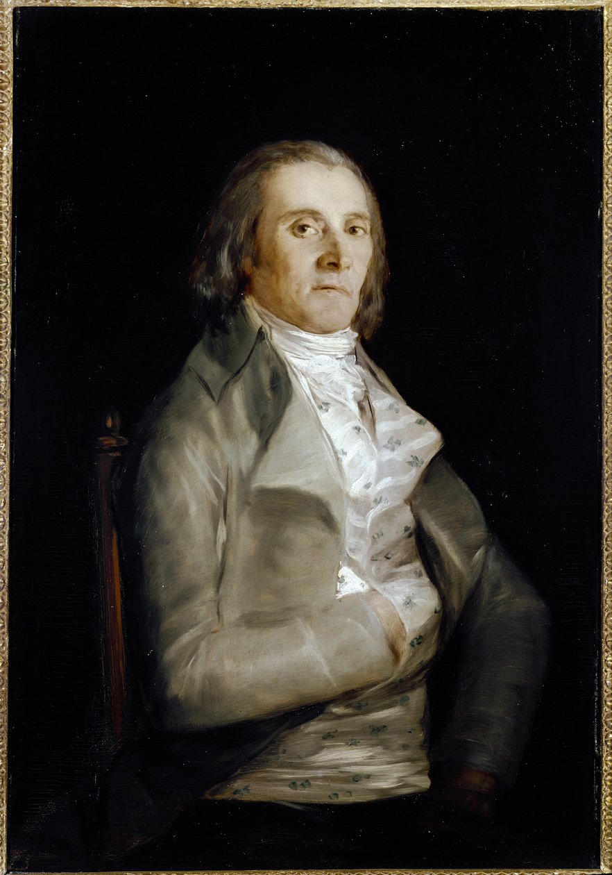 Porträtt av Don Andres del Peral (aktiv 1770-1820) målare dekoratör - Olja på trä av Francisco de Goya