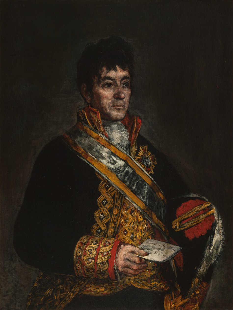 Porträtt av Don Miguel de Lardizábal, 1815 av Francisco de Goya