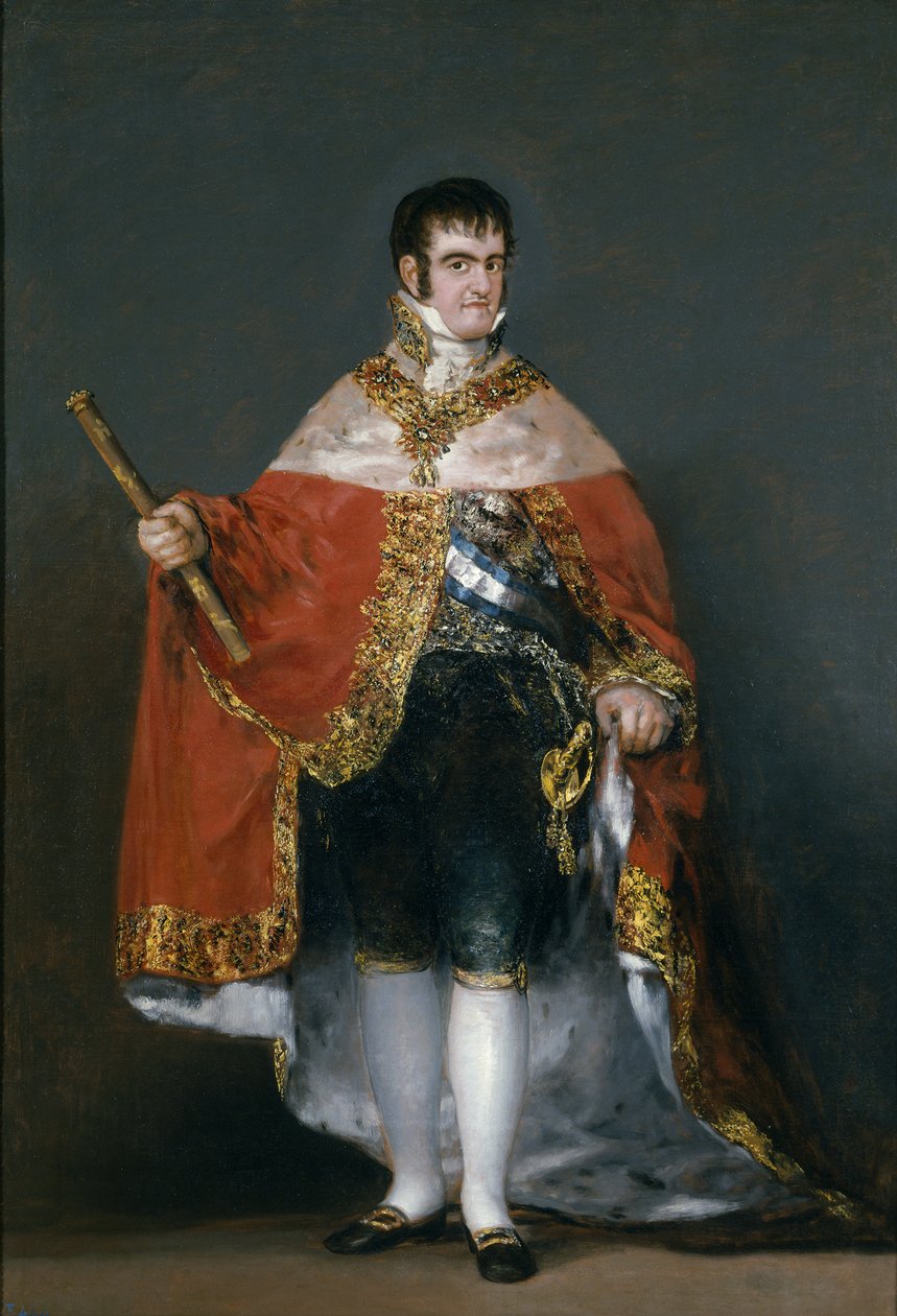 Porträtt av kung Ferdinand VII av Spanien, 1815 av Francisco de Goya