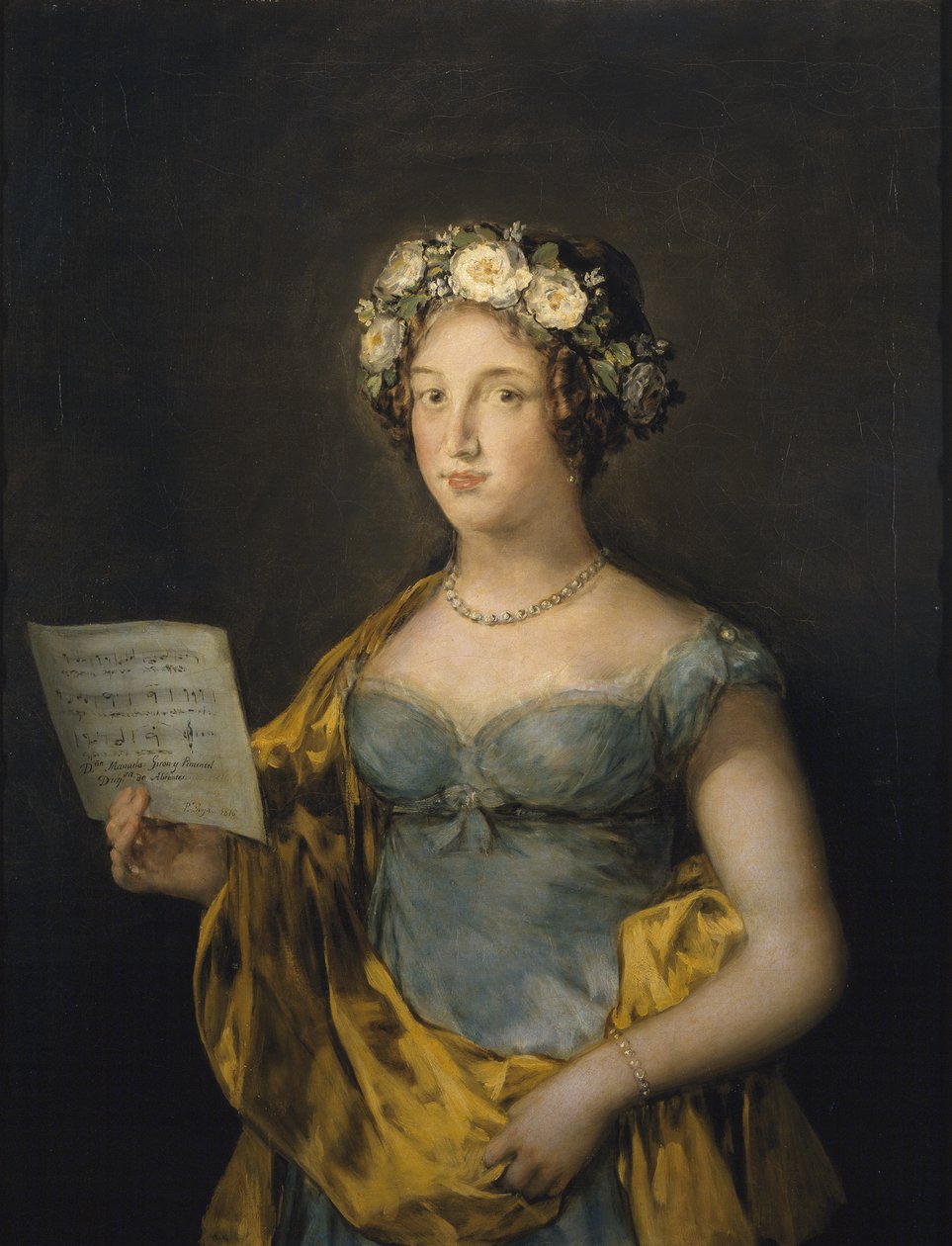 Porträtt av Manuela Téllez Girón y Pimentel 1794-1838, hertiginna av Abrantes, 1816 av Francisco de Goya