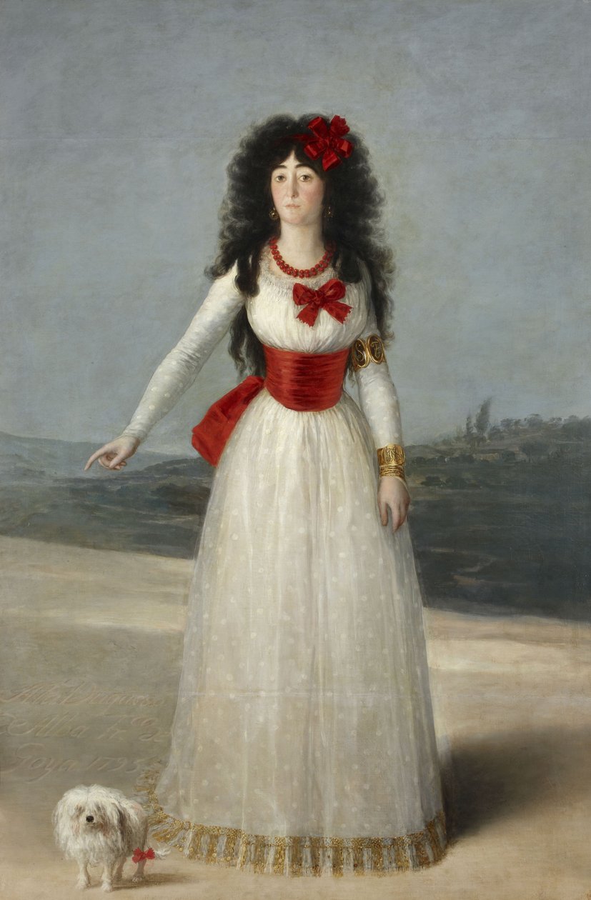 Porträtt av Maria Cayetana de Silva 1762-1802, 13:e hertiginnan av Alba, 1795 av Francisco de Goya