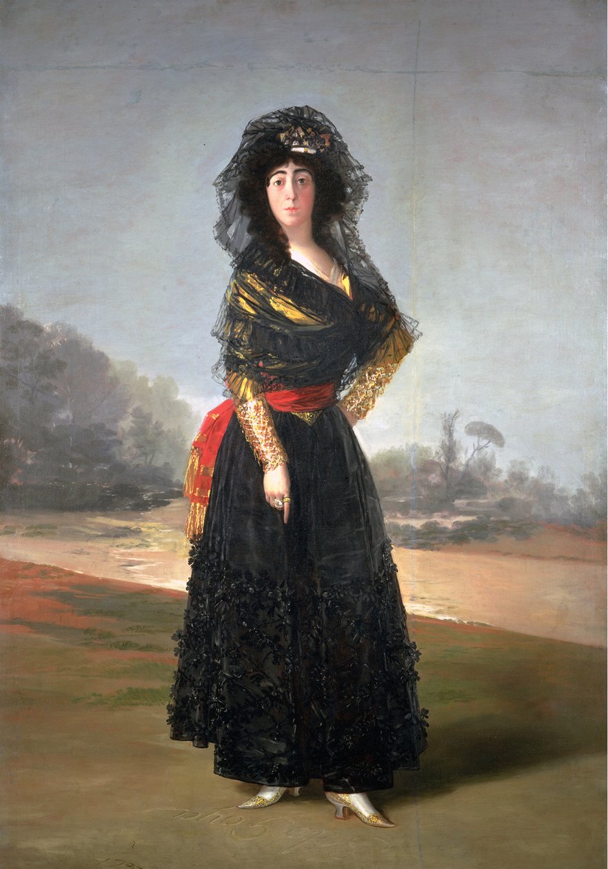 Porträtt av Maria Cayetana de Silva 1762-1802, 13:e hertiginnan av Alba, 1797 av Francisco de Goya