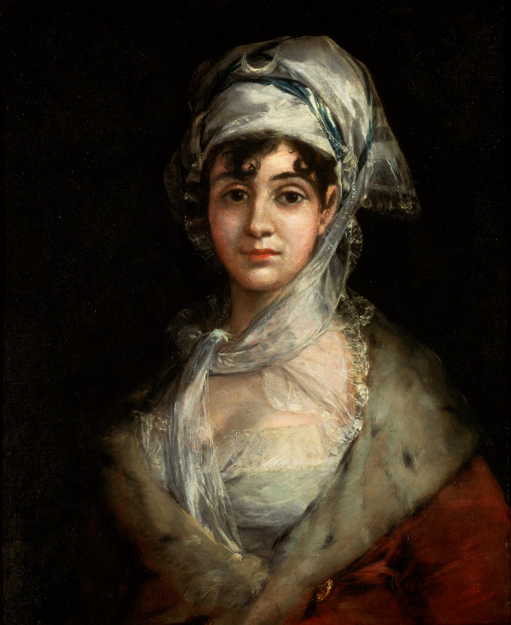 Porträtt av skådespelerskan Antonia Zárate, c1810 av Francisco de Goya