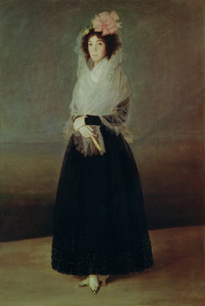 Porträtt av grevinnan av Carpio (1757-95) Marquise de la Solana, ca 1793 av Francisco de Goya