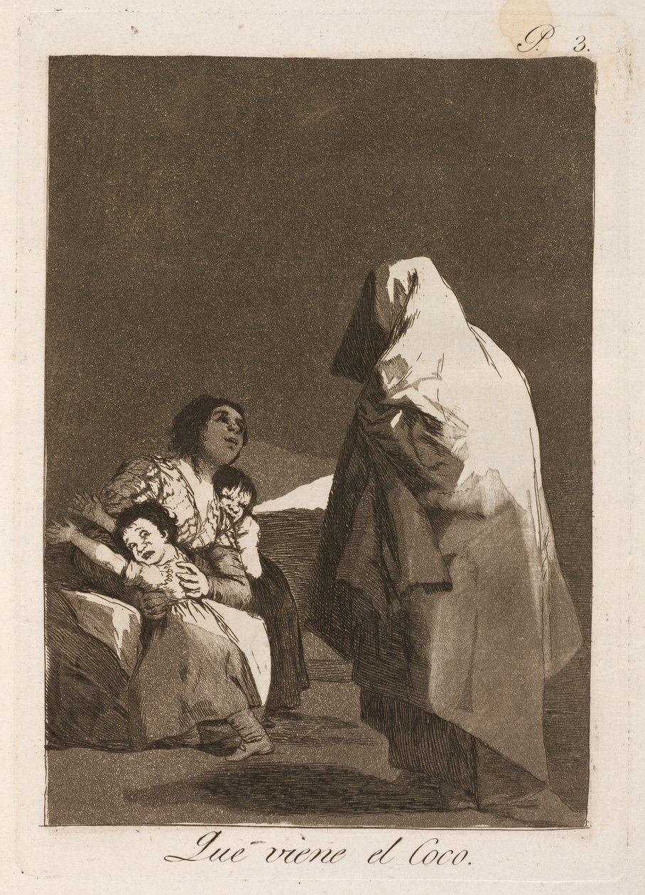 Att kokosnöten kommer (Here Comes the Bogey-Man) av Francisco de Goya