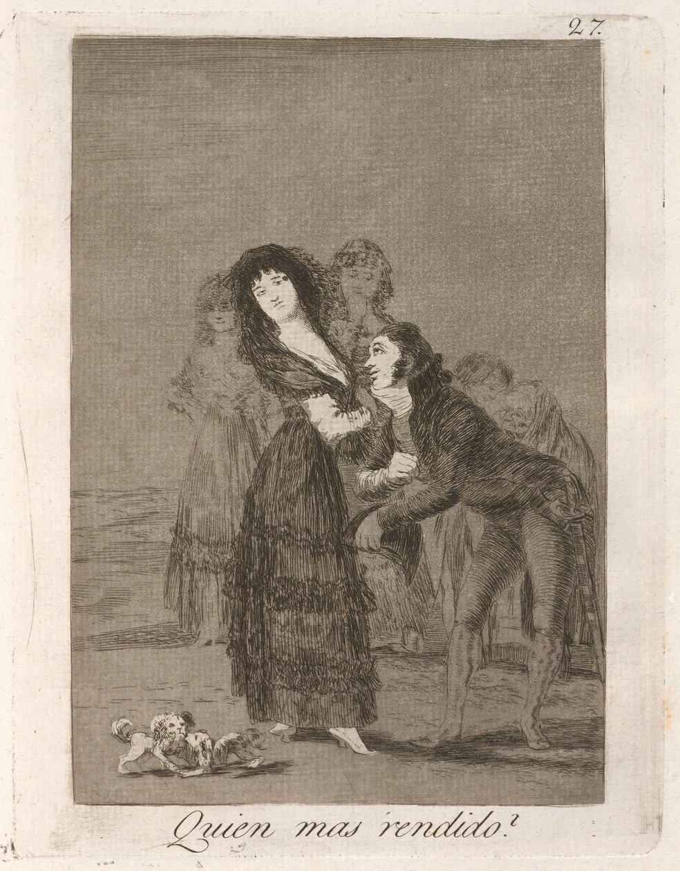 Quien mas rendido? (Vilken av dem är mest övervunnen?) av Francisco de Goya