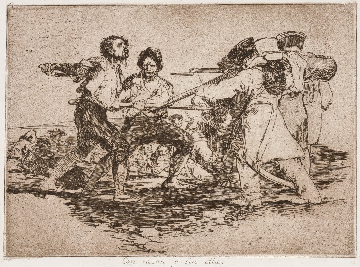 Med rätta eller orätt, ur serien Krigets fasor av Francisco de Goya