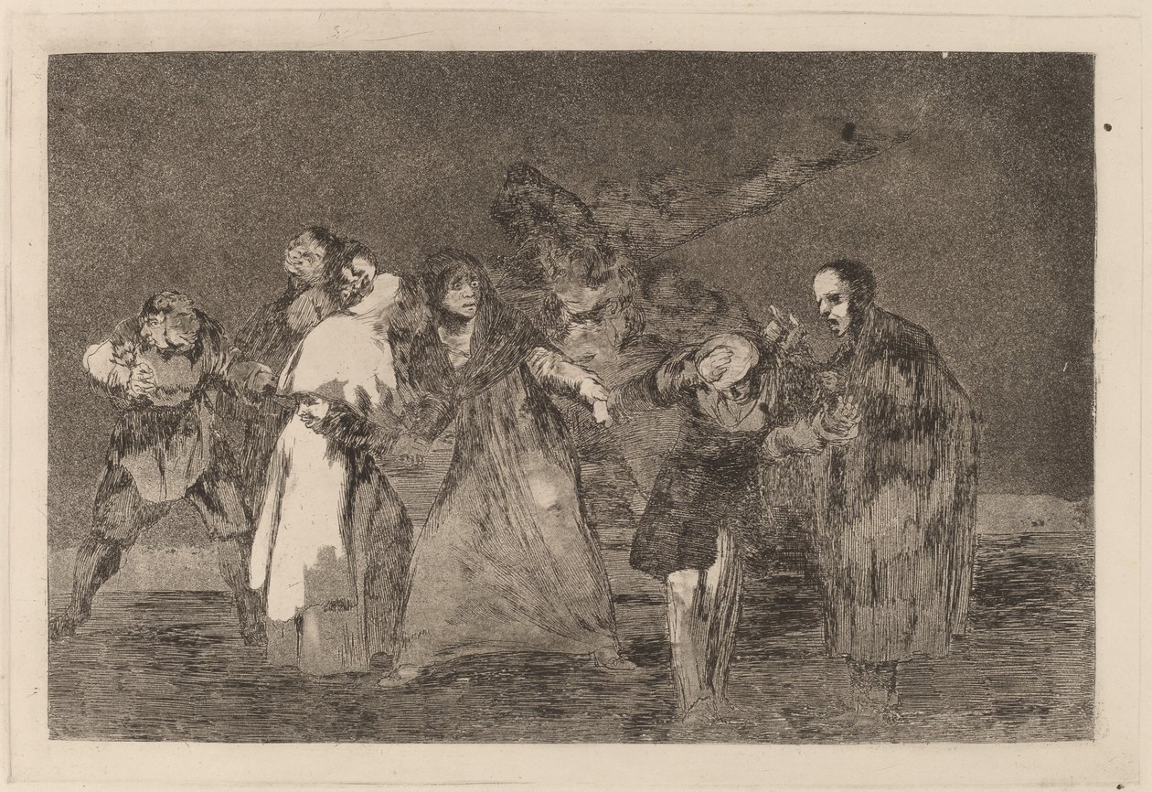 De läker sticksår ​​men inte dåliga ord (sår läker snabbare än förhastade ord) av Francisco de Goya