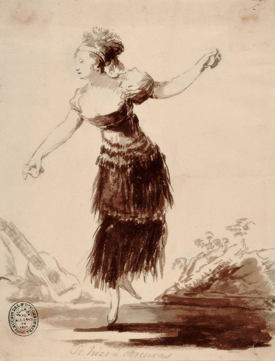 Se hizo a oscuras (Hon skapades av skuggan) av Francisco de Goya