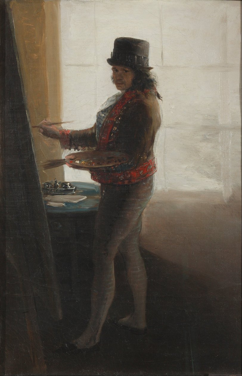 Självporträtt i studion av Francisco de Goya