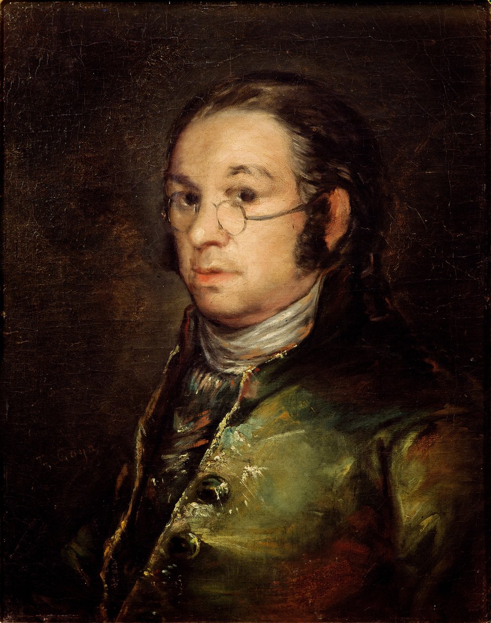 Självporträtt med glasögon av Francisco de Goya
