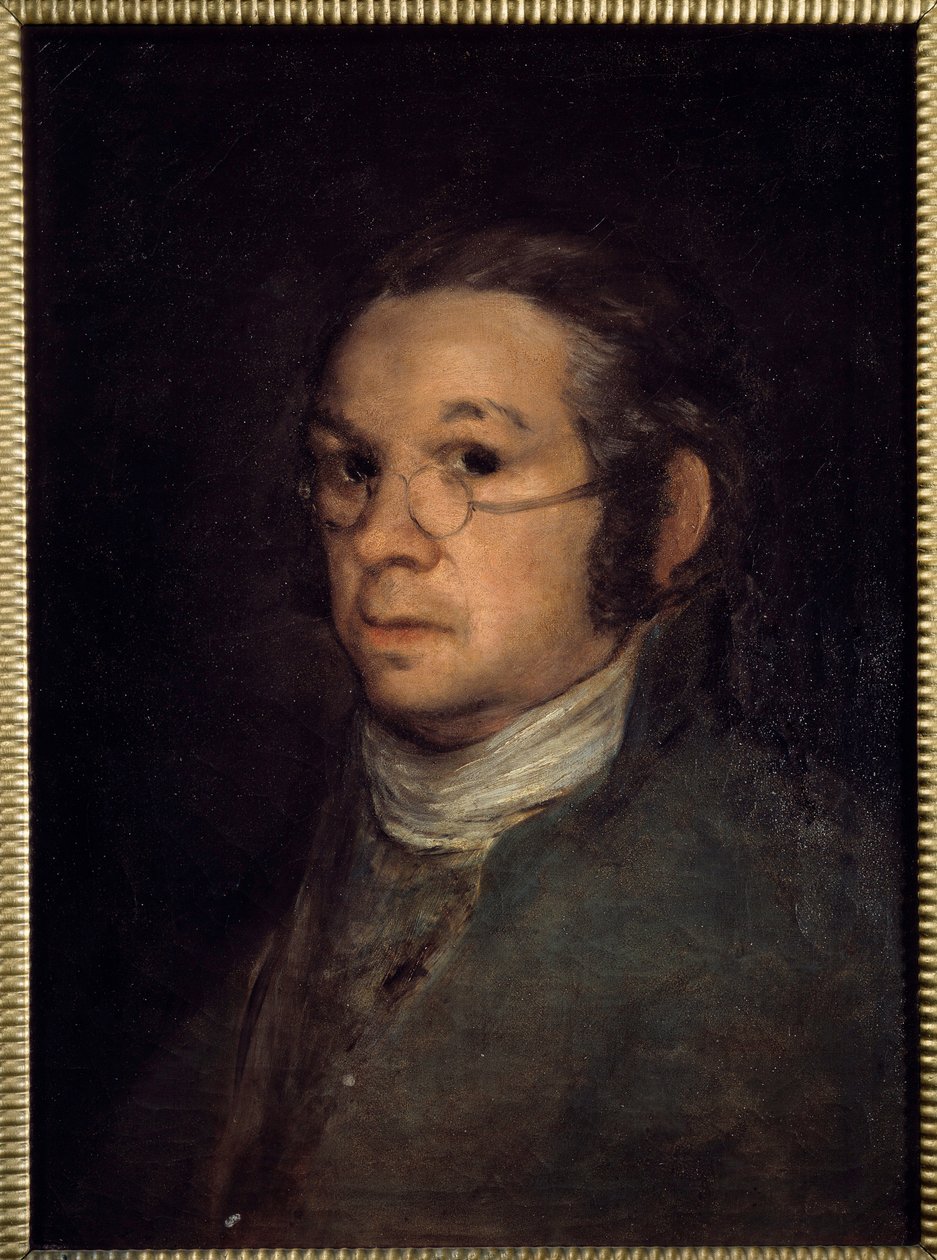 Självporträttmålning av Francisco de Goya (1746-1828) 1800-talets sön. 0,54x0,39 m Bayonne, Musee Bonnat - Självporträtt. Målning av Francisco de Goya (1746-1828) av Francisco de Goya