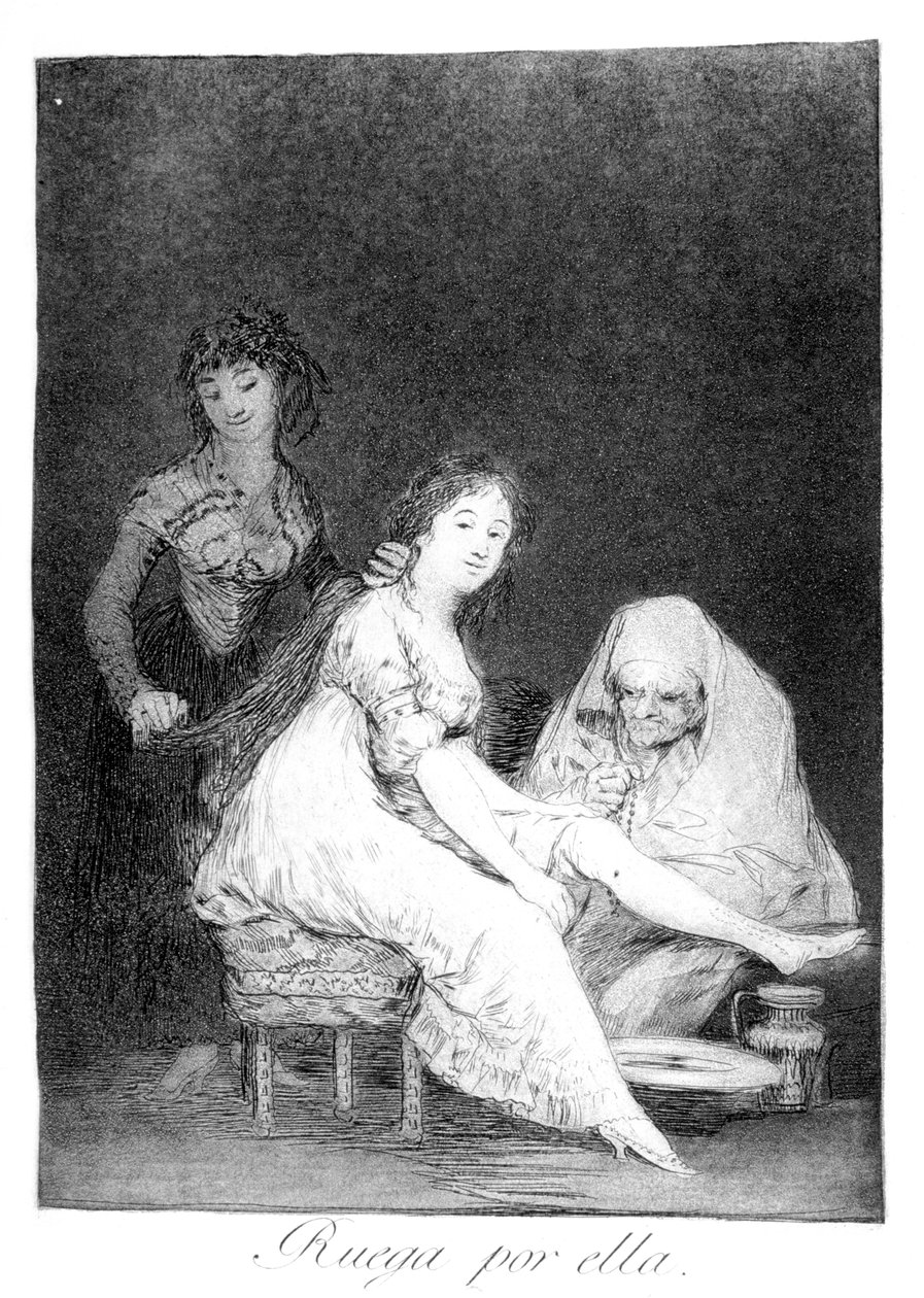 Hon ber för henne, 1799 av Francisco de Goya