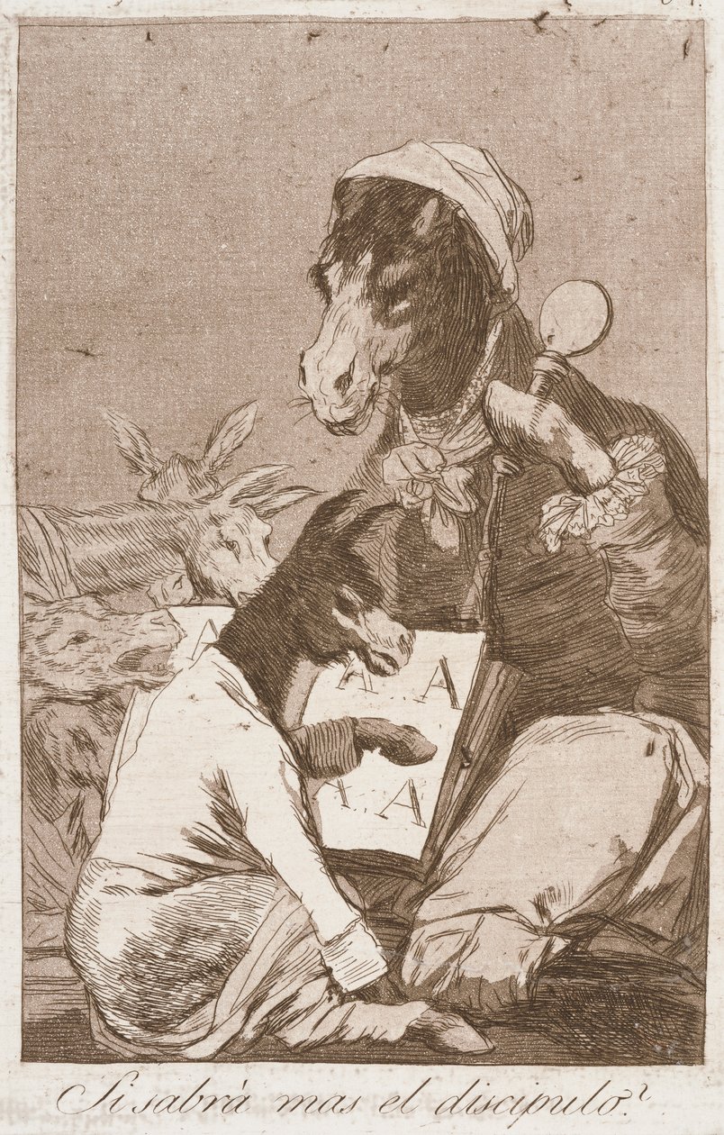 Si sabrá mas el discipulo (Borde studenten veta bättre) av Francisco de Goya