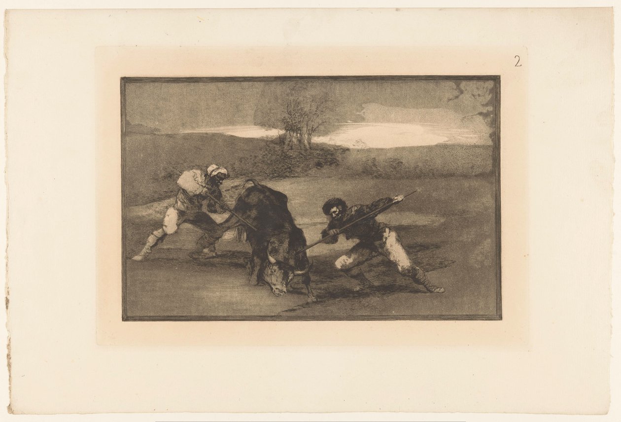 Tjurjakt till fots Otro modo de cazar á paj Tjurfäktningar (serietitel) La Taureaumachie (serietitel) La Tauromaquia (serietitel) av Francisco de Goya