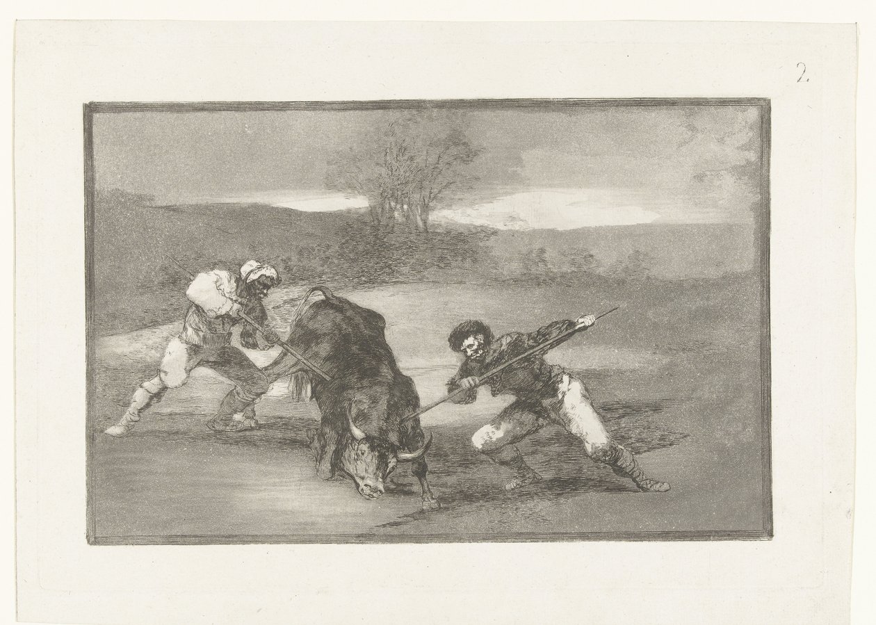 Tjurjakt till fots Otro modo de cazar en paj Tjurfäktning (serietitel) La Tauromaquia (serietitel) av Francisco de Goya