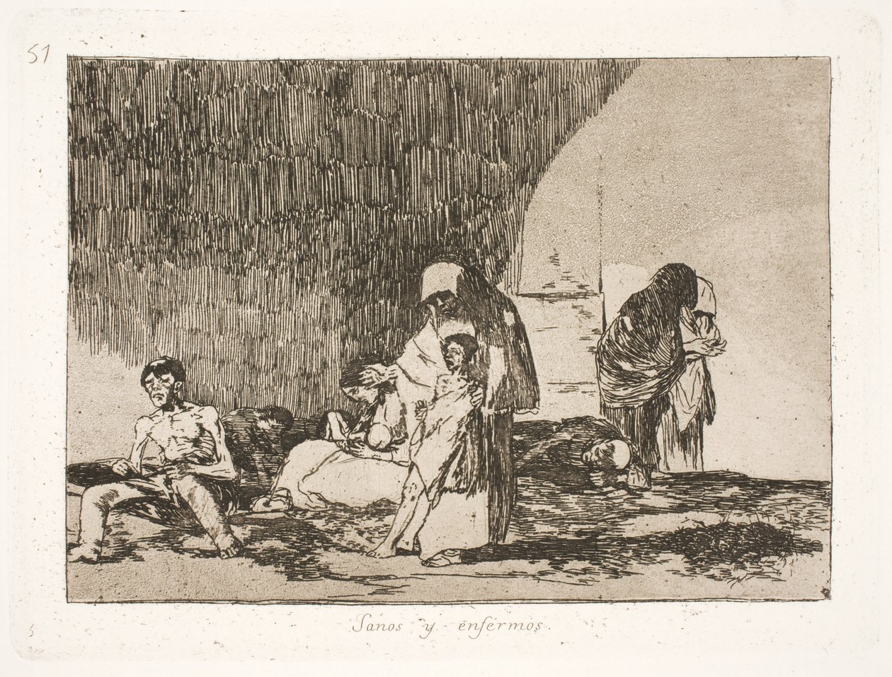 Frisk och sjuk (57) av Francisco de Goya
