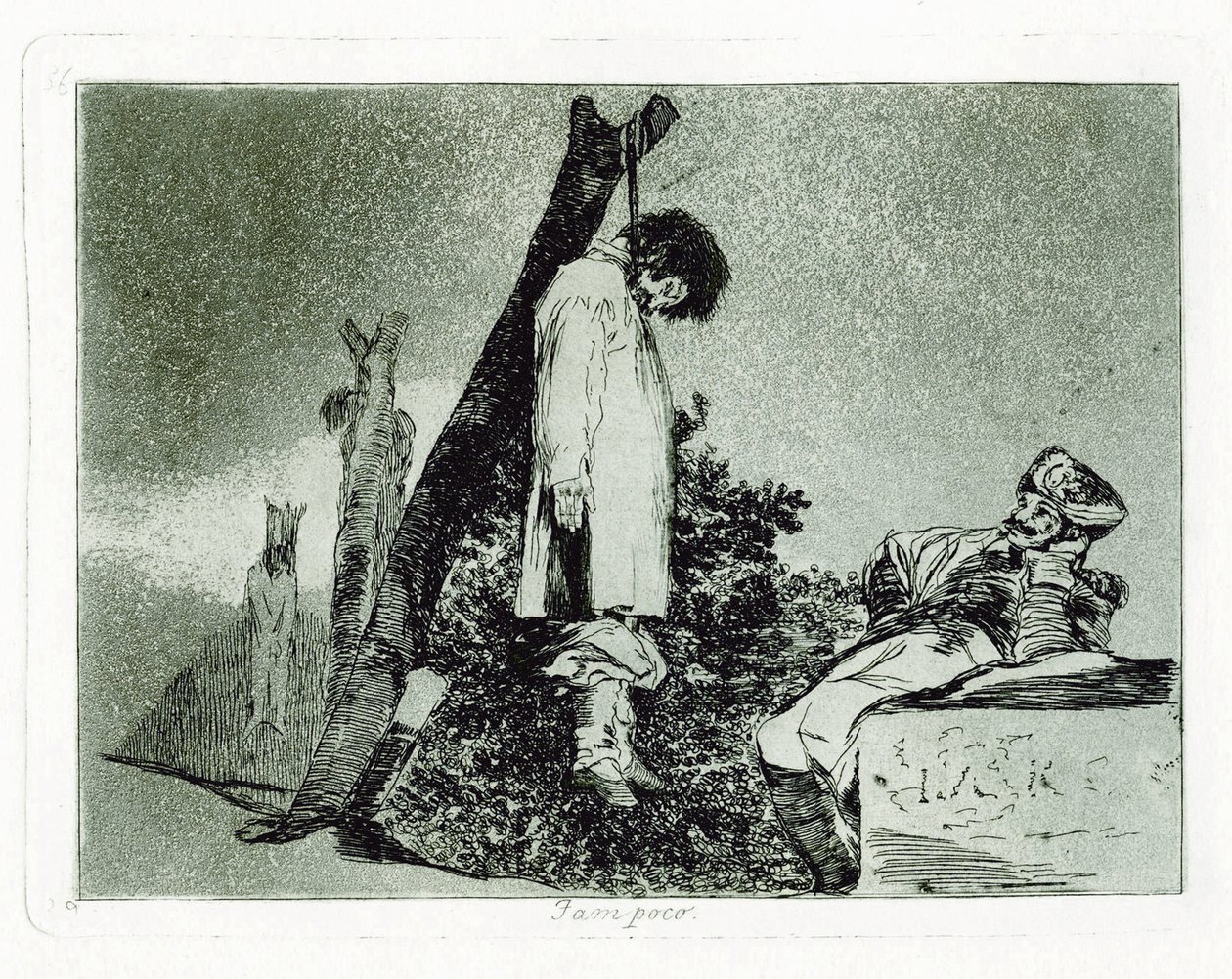 Varken eller detta. Plåt 36 från The Disasters of War av Francisco de Goya