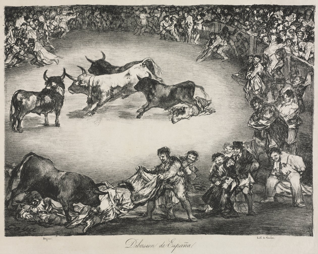 Tjurarna i Bordeaux: Spansk underhållning av Francisco de Goya