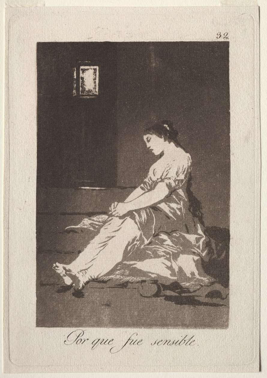 The Caprichos: Eftersom hon var mottaglig, 1799. av Francisco de Goya