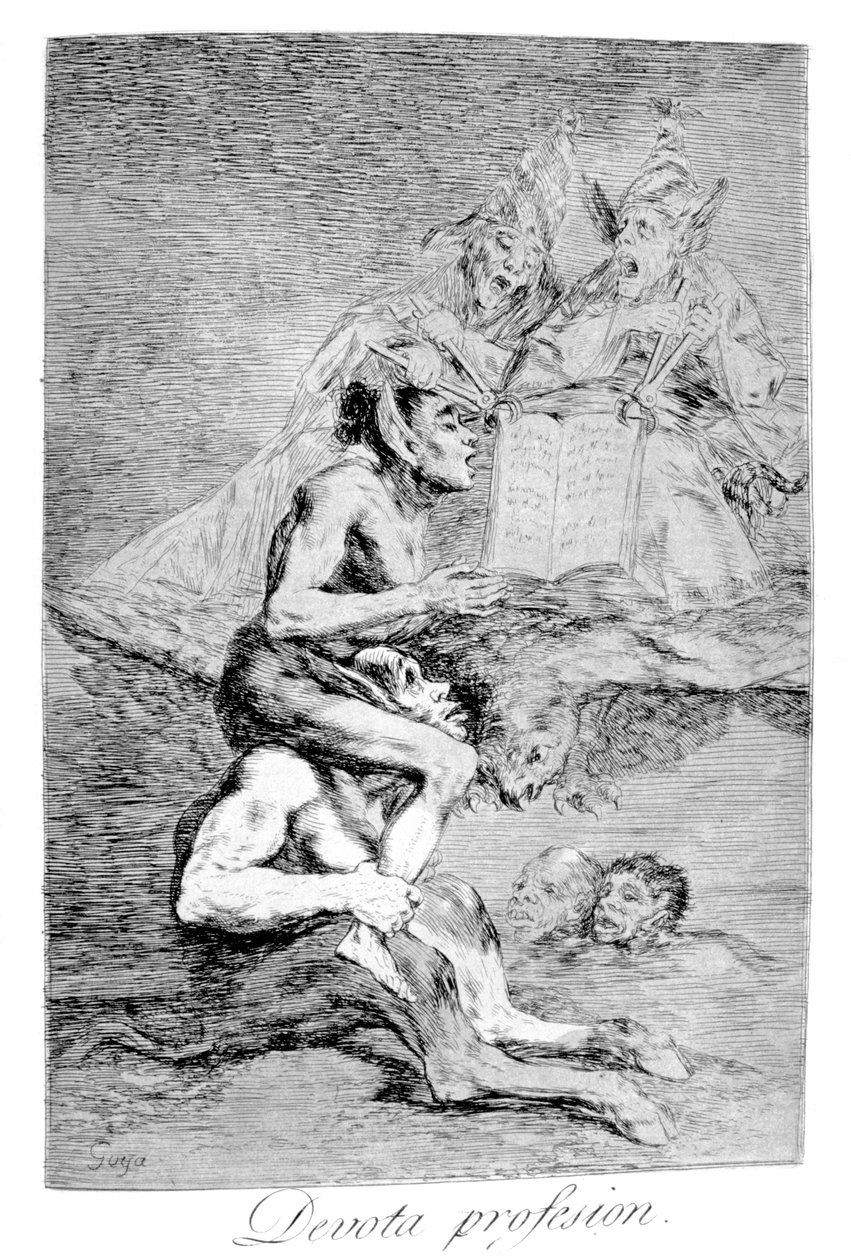 Det fromma yrket, 1799 av Francisco de Goya