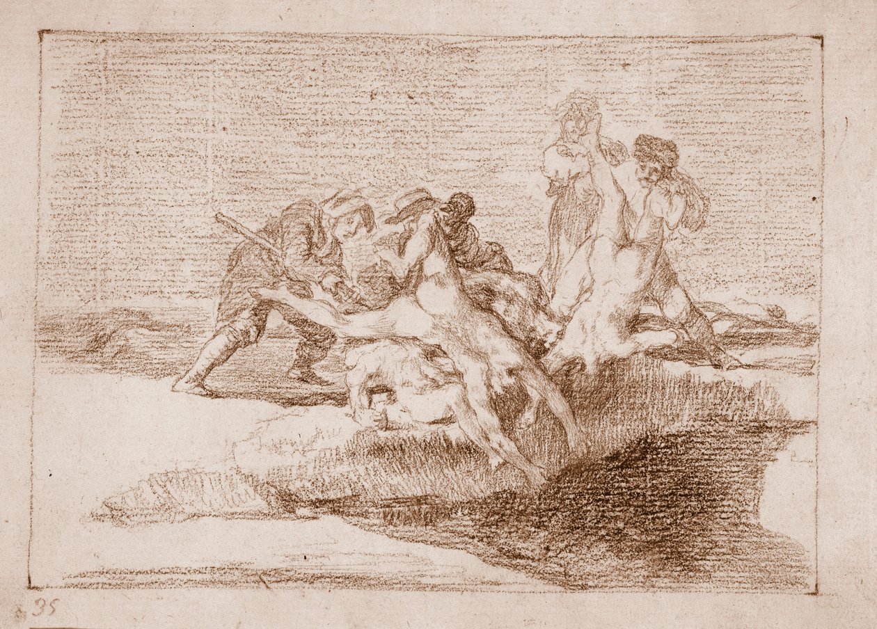 The Disasters of War: Charity (förberedelseritning av Francisco de Goya