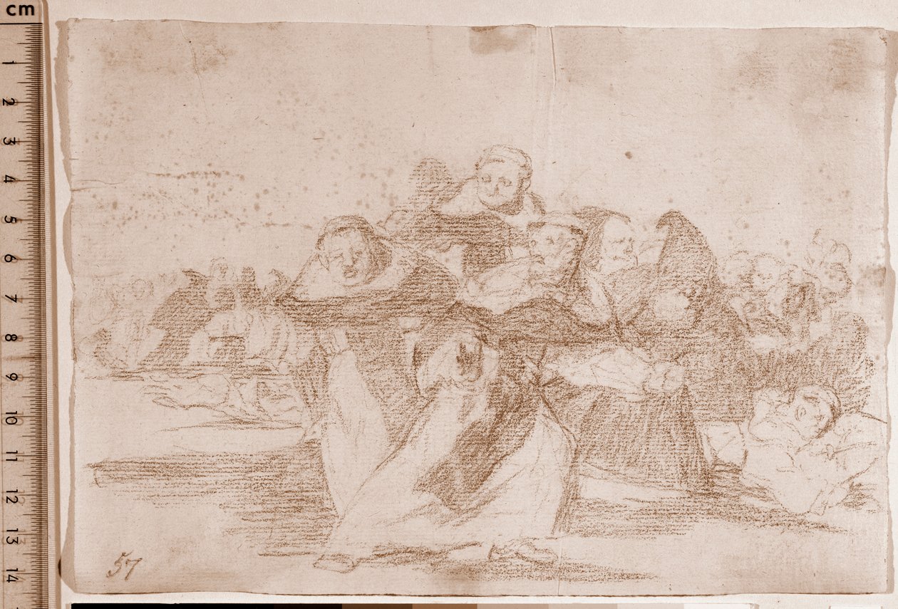 The Disasters of War : Allt är förvrängt (förberedande ritning av Francisco de Goya