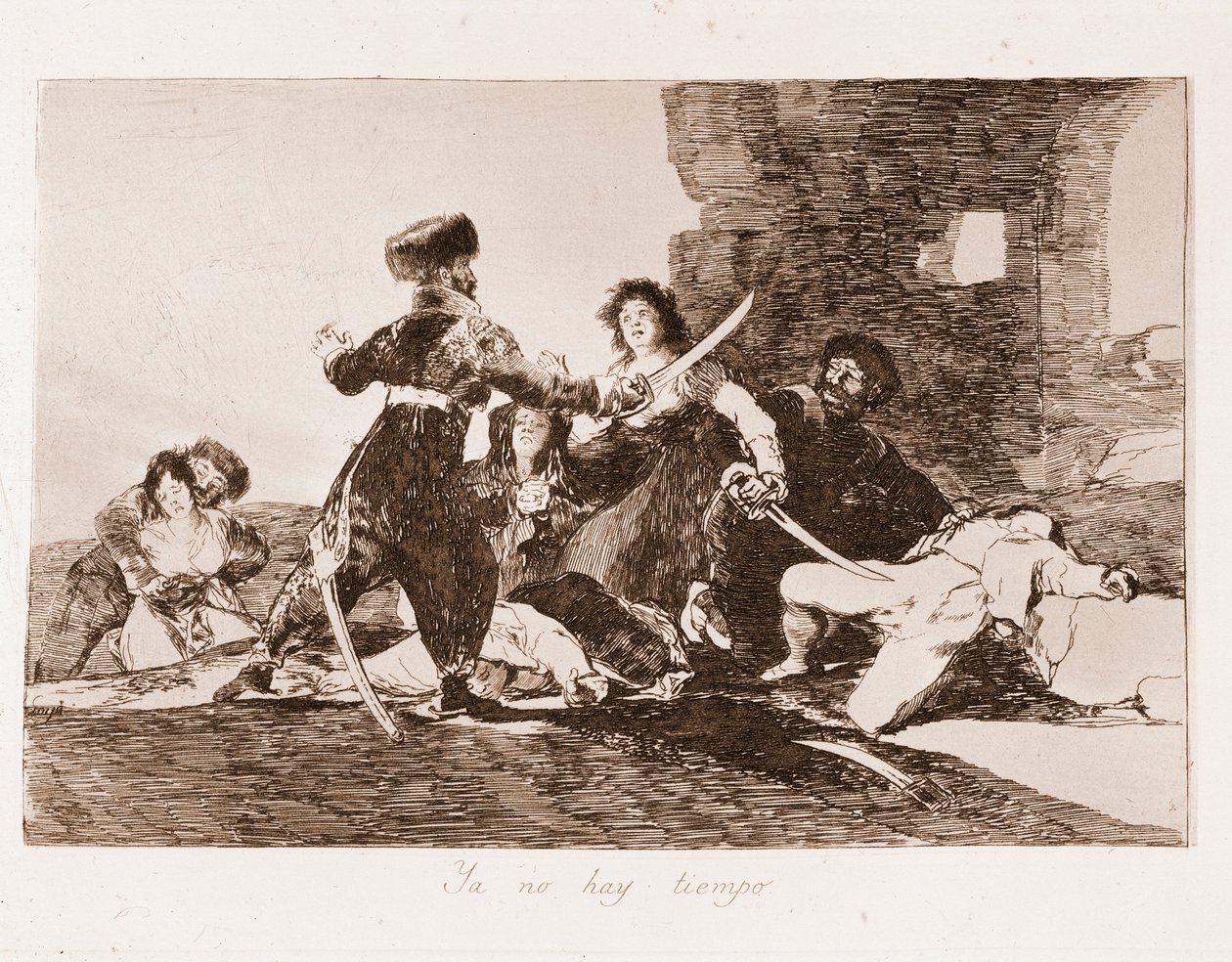 The Disasters of War: Det är redan för sent (etsning efter ritning av Francisco de Goya