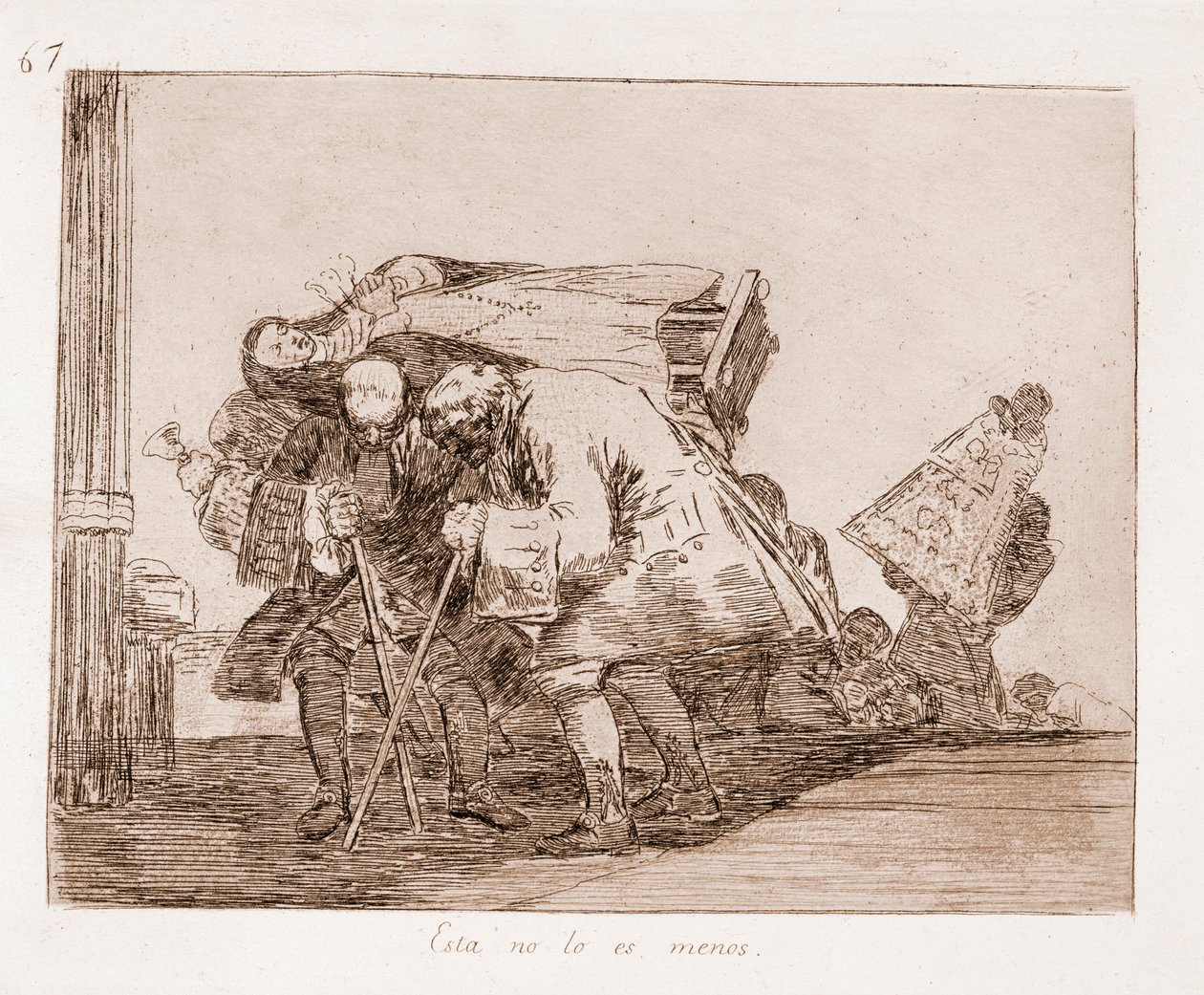 The Disasters of War: Detta är inte mindre (etsning från den förberedande ritningen av Francisco de Goya
